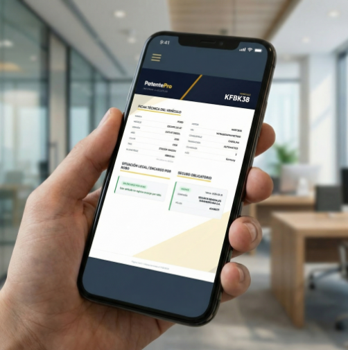 Vista previa del Informe PatentePro en móvil